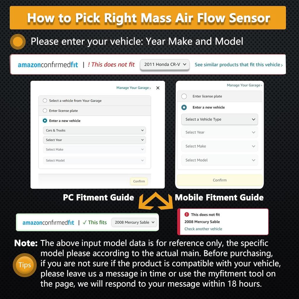 Mass Air Flow Sensor Maf Meter For Buick Rainer V8 5.3L 04-07 & Cadillac Eldorado V8 4.6L 00-02 & GMC Yukon V8 5.3L 00-06 & Chevrolet Silverado