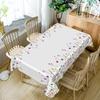 Watercolor Wildflower Rectangle Tablecloth Wedding Party Decor Spring Summer Floral Table Cover Holiday Kitchen Table Home Decor