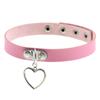 New Goth Choker Necklace Men Punk Rock Heart Geometry PU Necklace For Women Choker Gothic Bondage Goth Chocker Neck Jewelry