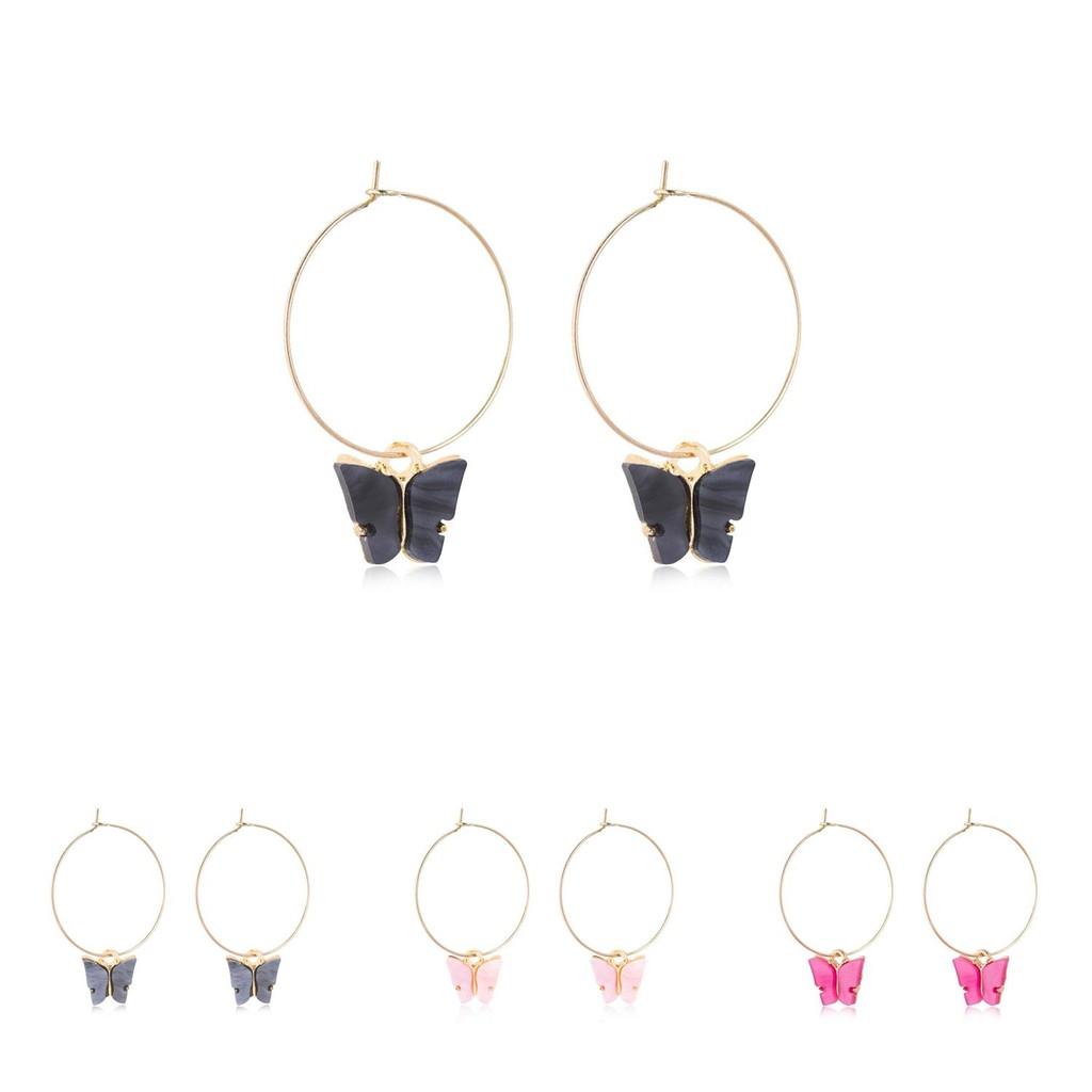 Colorful Alloy Butterfly Earrings For Women Trendy And Unique Gift Idea