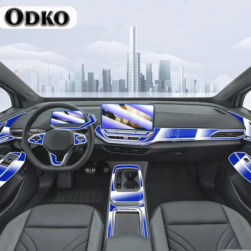 TPU für Volkswagen VW ID.4 ID 4 ID.6 ID 6 Crozz X Transparente Folie Auto Innenraum Aufkleber Mittelkonsole Schalthebel Tür Lüftungsschlitz Panel