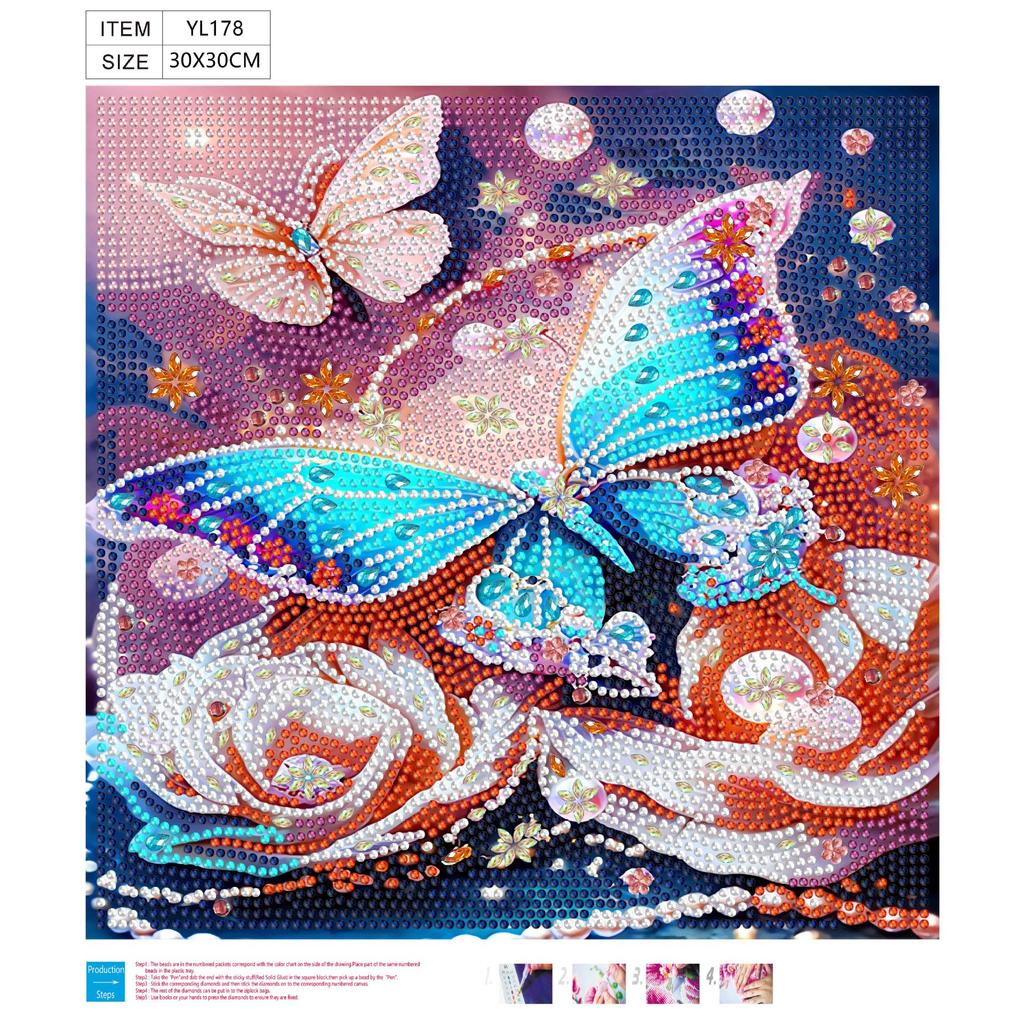 30 * 30 Special-shaped Diamond Painting Full of Diamonds Handmade Sticker Material Package, Diamond Sticker DIY Decorative Painting