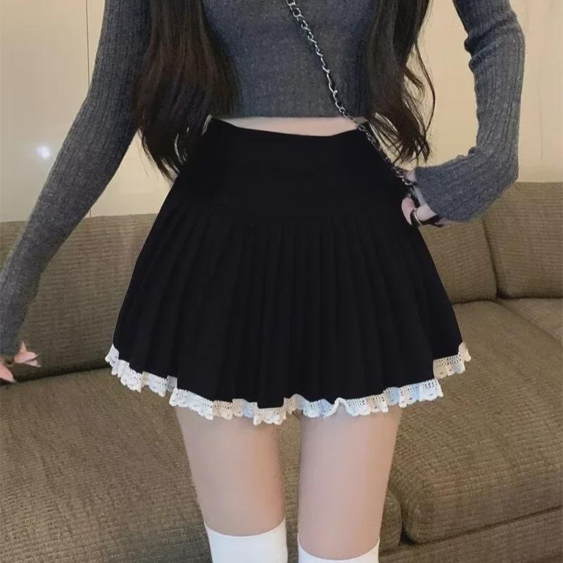 Autumn/Winter Slim V-Neck Sweater & Pleated A-Line Skirt Set