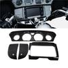 Reliable-For Electra Glide Street Glide FLHX 14-23 Motorcycle Stereo Gauge Panel Kit Gloss Black Accent Trim Cover Panel