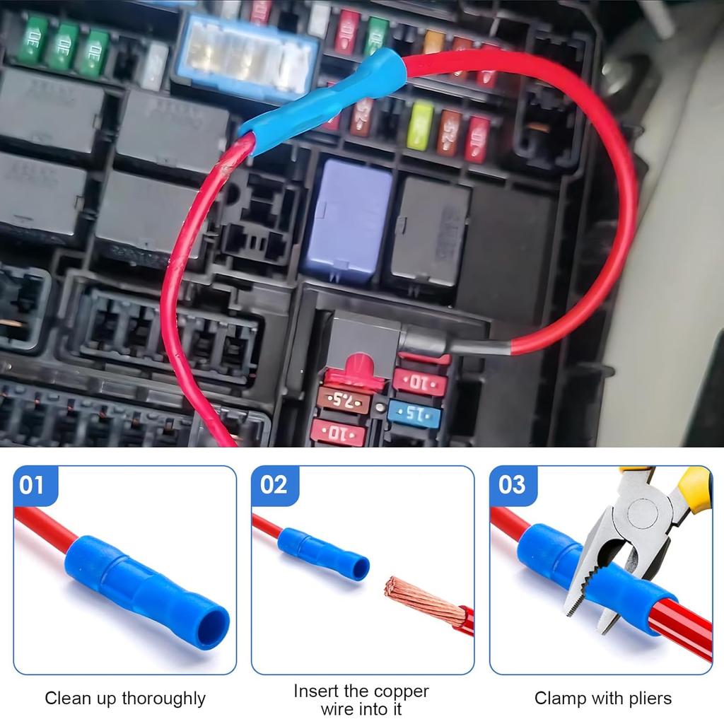 4 Pack Micro 3 Fuse Tap, Add A Circuit Adapters, Expandable Blade Style 12V Fuse Holders For Underglow Lights, Interior LEDs & Car Accessories (Red