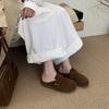 Version! Retro Belt Buckle Thick-soled Birkenstock Bag Head Half Slippers Women's 2025 Spring and Autumn Mori Lazy Boken Shoes