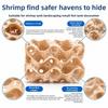 3D Printed Porous Fish Breeding Cave Hollow Out Wave-Shape Fish Tank Shrimp Hideout Multi Channel Plastic Small Fish Safe Refuge