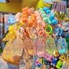 Breloc Rezistent la Încărcare Mare Culoare Macaron Mărgele Breloc cu Paiete Pandantiv Libelulă Portabil Anti-Pierdere Lanț Telefon Mobil Suport