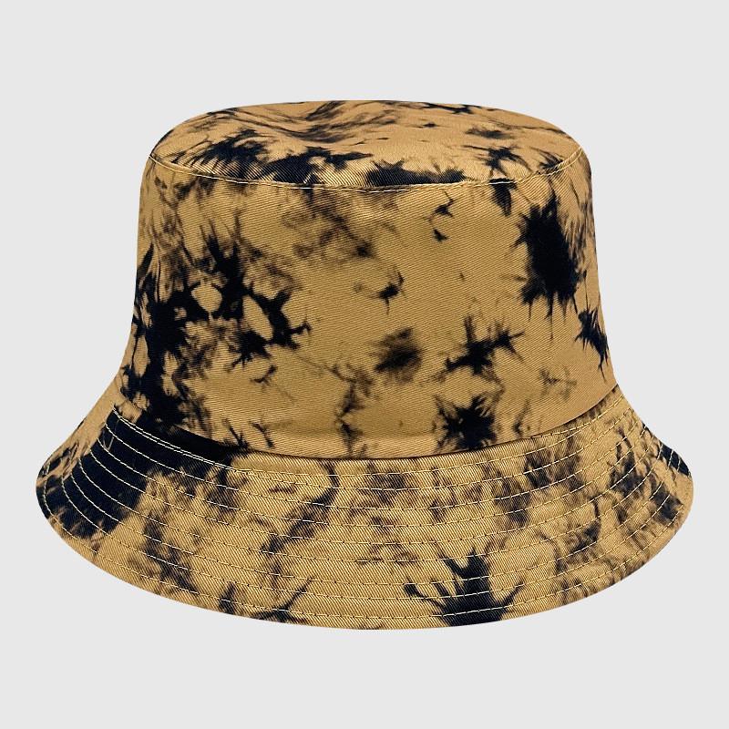 Neutral Summer Tie Dye Printed Fisherman Hat Outdoor Breathable Hat Sunshade