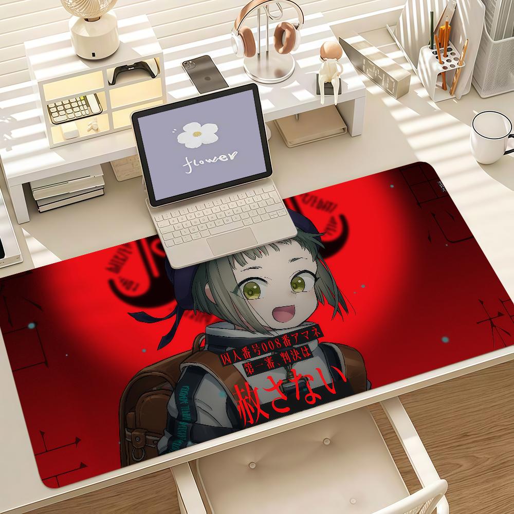 Virtual Idols MMilgram Amane Mouse Pad Anti Slip Rubber Edge Locked Thickened Laptop Gaming Desk Mat