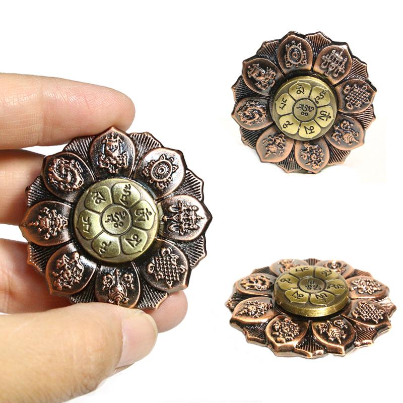Lotus Flower Fidget Spinner Metal Hand Spinner for Autism Rotation Anti Stress Toys Fidget Toys Kids Children Gifts