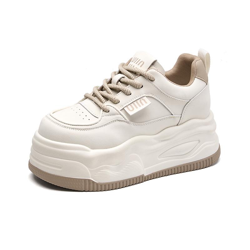 

2025 summer new mesh women s casual single shoes thick sole heightening small white shoes women s shoes summer breathable and versatile 40
