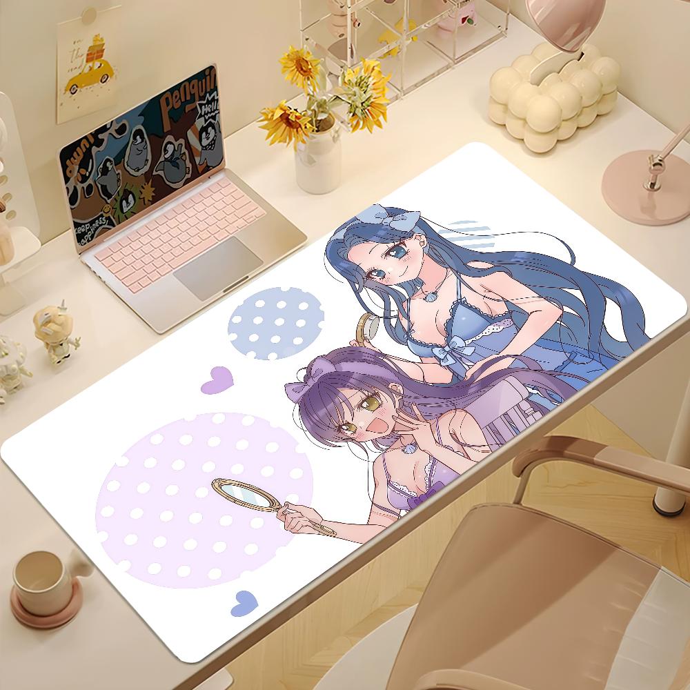 Anime Mmermaid Melody Mouse Pad Large Nonslip Lockedge Desktop Computer Desk Mat Keyboard Writing Mousepad Office Game Student