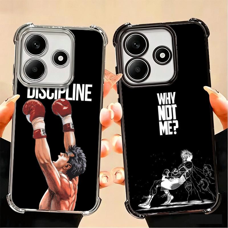 Hajime No Ippo Anime Plating Phone Case For Xiaomi Poco X5 X6 X7 X8 Pro Max F8 Ultra F7 M8 M7 M5S Redmi 15C 15 14C 13C 13 X3 12C