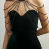 Collana a Catena da Spalla con Nappa e Perle Finte per Abito Cheongsam Elegante, Sciarpa, Accessori Gioielli da Matrimonio, Regalo per Donne