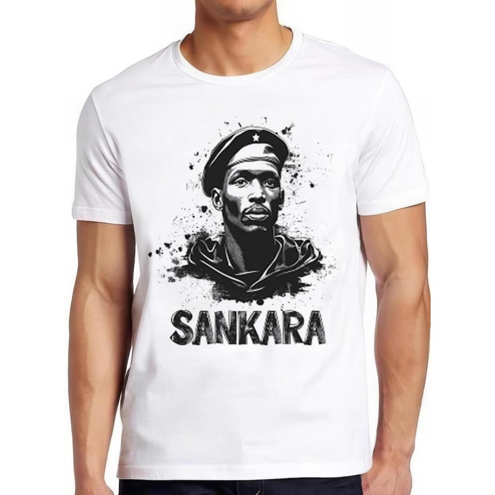 Thomas Sankara T-Shirt Marxistischer Marxismus Burkina Faso Cooles Geschenk T-Shirt Hochwertige Baumwolle Bequem Persönlichkeitsoberteile