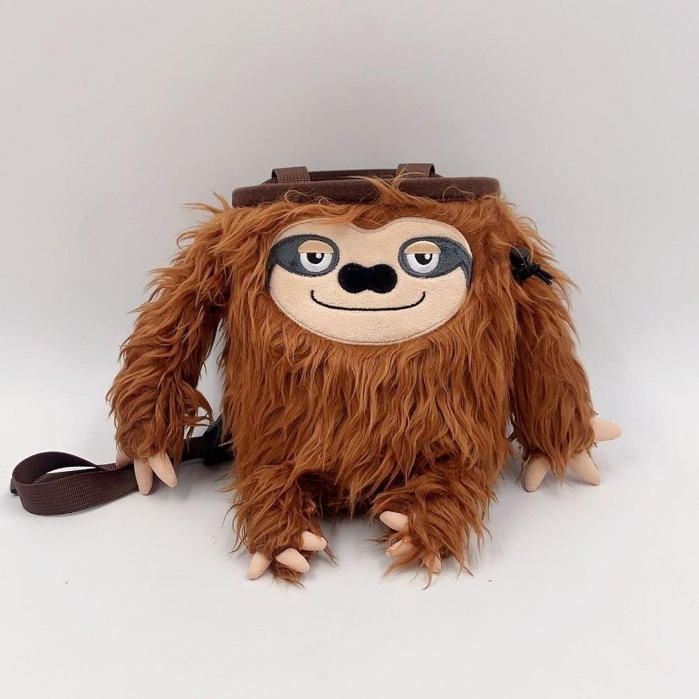 Sloth/Shark Chalk Bag Flannel Rock Climbing Bag Cute Magnesium Powder Bag  Mountaineering