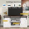 295186188AAW ) Grande Aparador para TV com 2 Portas de Correr Clássicas Prateleiras Ajustáveis para Sala de Estar Sala de Jantar Design Moderno 150*40*60cm