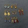 Stylish Gold Color Earrings with Scallops Shells Charm Jewelry Accessory Decoration for Women Who Love to Travel