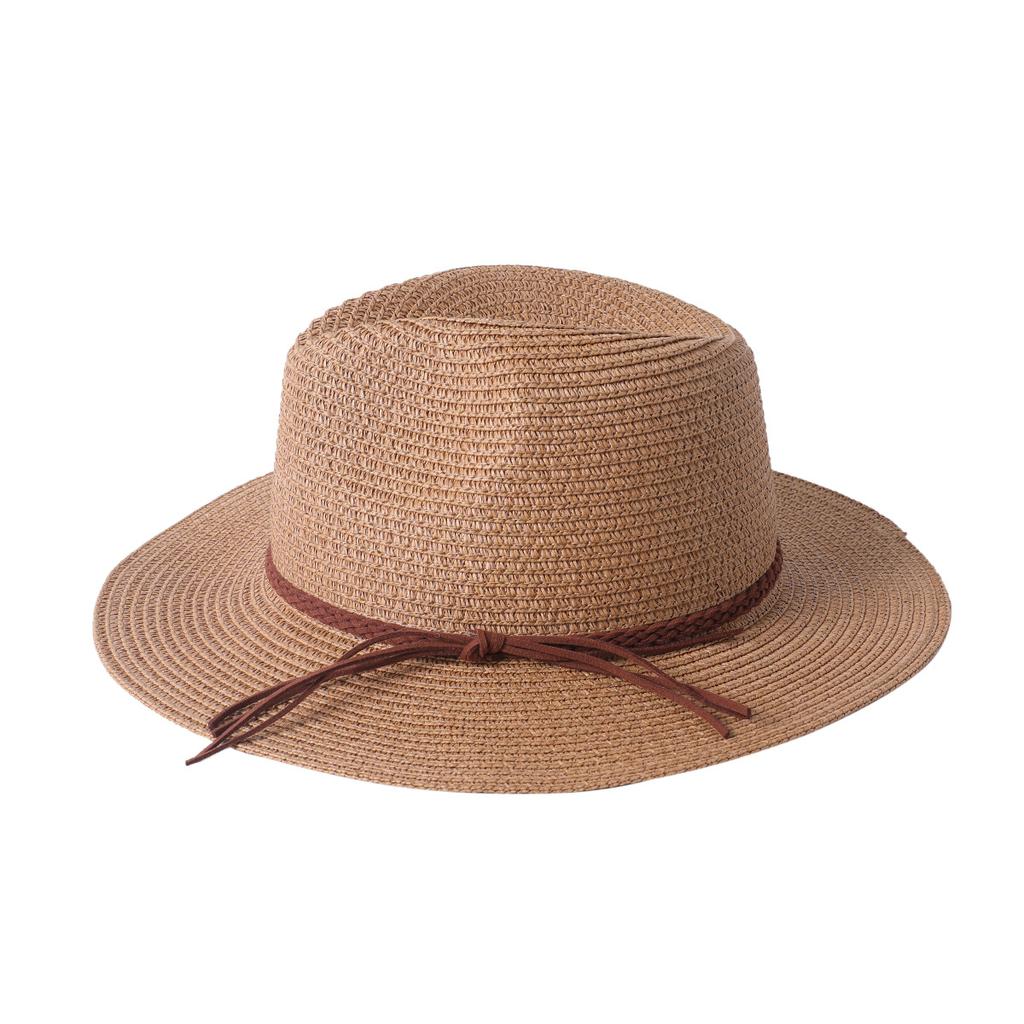 Letní měkké tvarované slamáky pro ženy/muže Venkovní skládací klobouk s UV ochranou Panama Plážový sluneční klobouk