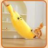Engaging Noise Producing Banana Fabric Companion Long Banana Safe For Aggressive Chewers