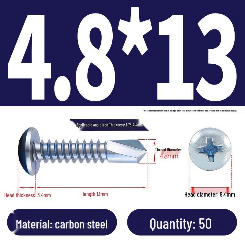 Stainless Steel 304 Phillips Round Head Self-Drilling & Tapping Screws, M3.9/M4.8/M5.5 Swallowtail Bolts