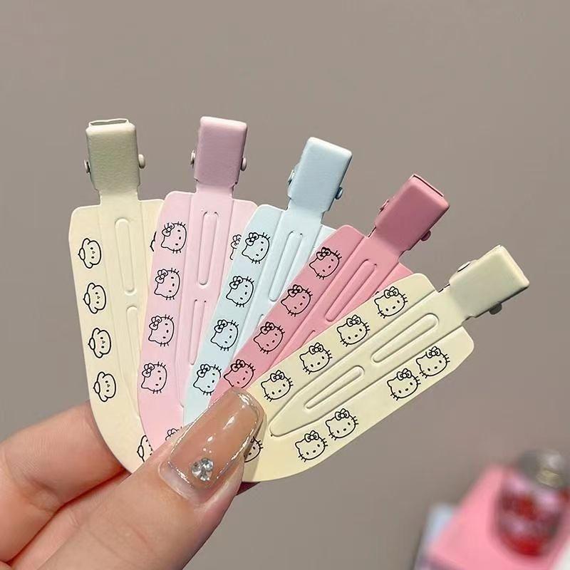 

5-20PCS Explosion Of High-quality No Trace Hair Clips Cute Cartoon Cat Hair Cards Matte Printing Dopamine Colors