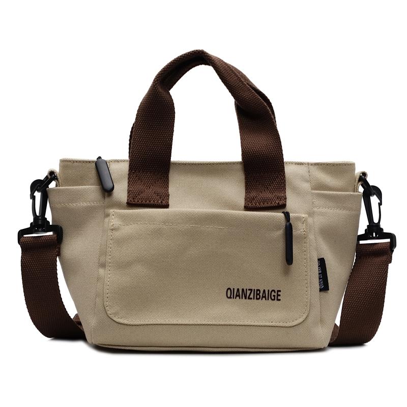 Handbag Letter Printed Canvas Bag Women Shoulder Bag