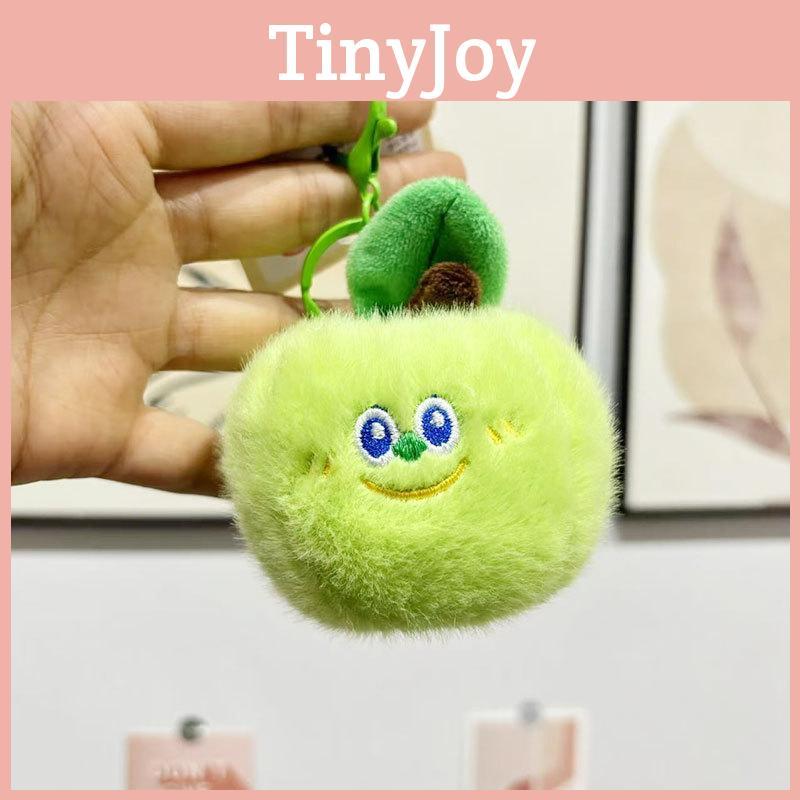Collectible Plush Fruit Keychains Featuring Charming Characters Like Strawberry Cherry And Eggplant