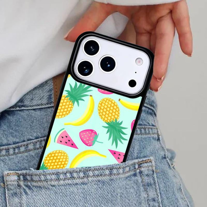 Watermelon Pineapple Strawberry Fruit Phone Case for iPhone 17ProMax 12 13 14 15 16e 17 Pro Max Plus Air Cover