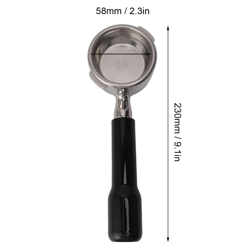 58mm Portafilter Bottenlös Rostfritt Stål 2 Öron Bekvämt Grepp Kaffemaskin Tillbehör för GAGGIA BABY EVOL UTION