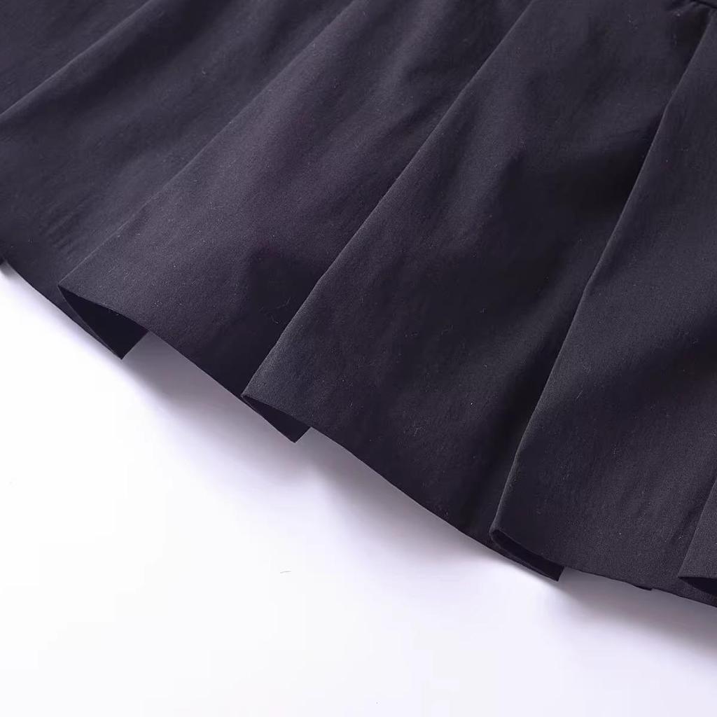 2024 Winter Women's European & American Style Fashion Pleated Wide-Leg Culottes