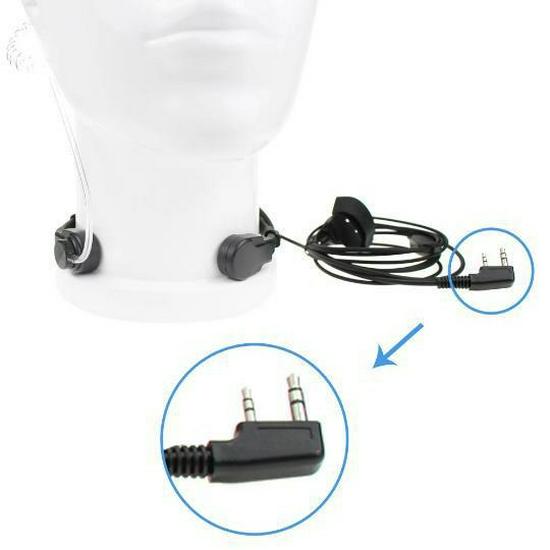 Auricolare con vibrazione della gola regolabile con PTT a dito per Baofeng Kenwood