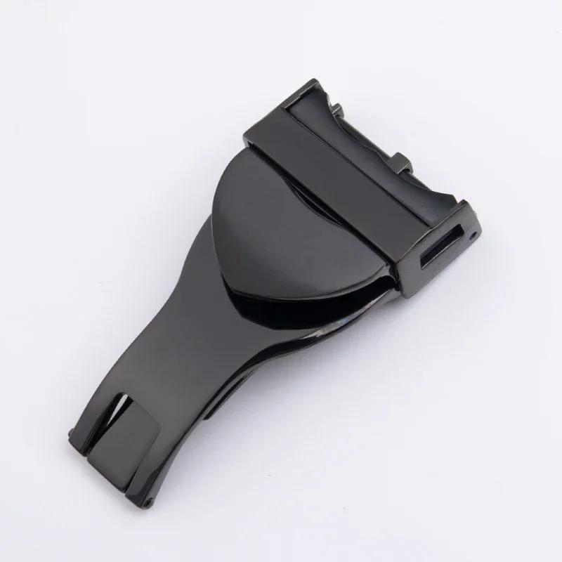 316L Edelstahl 18mm Faltschließe Uhrenschließe Für Tudor Armband Leder Kautschukband Ersatz Silber Faltverschluss