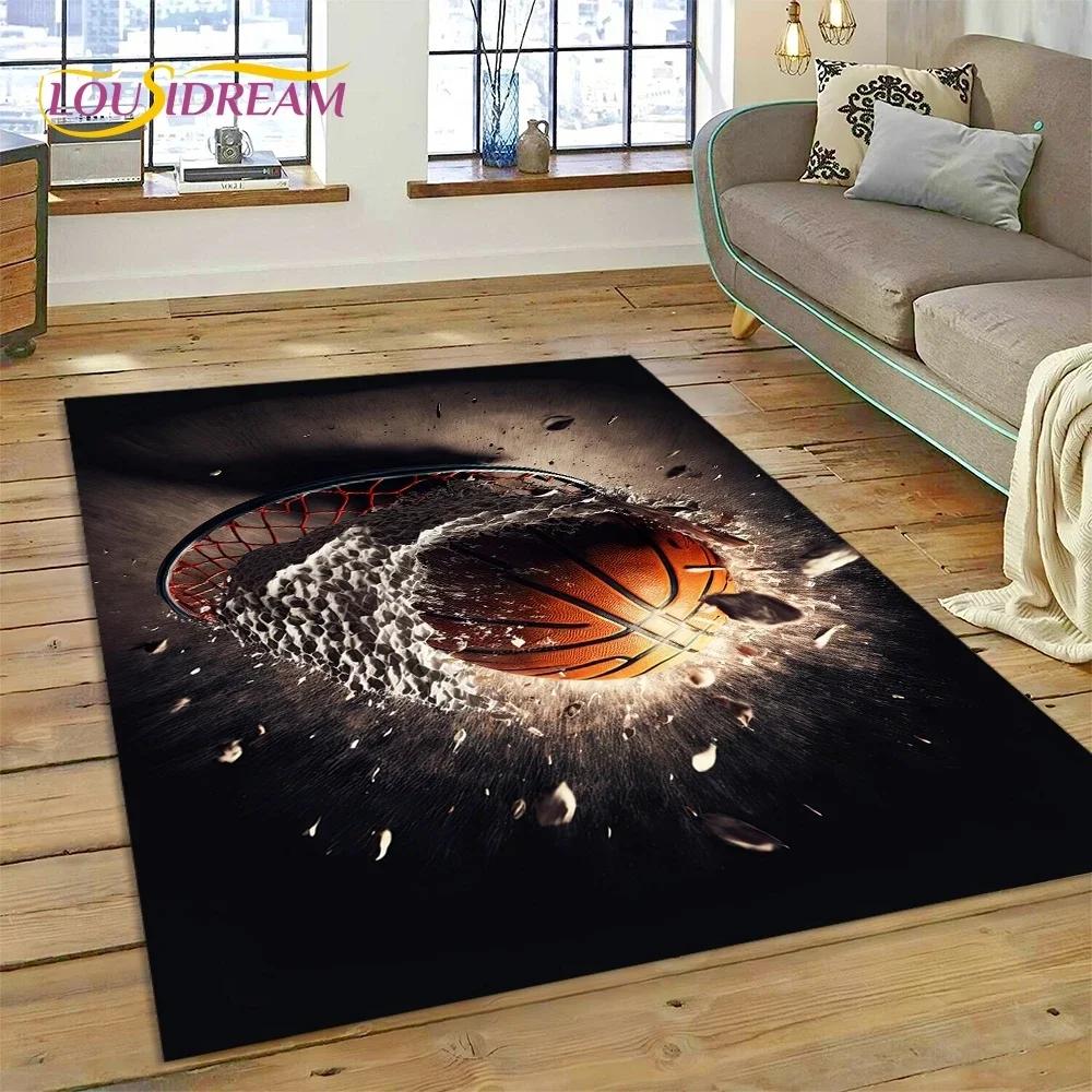Lastest Basketball Court Frame Cartoon Rug Carpet for Living Room Bedroom Home Decor,Decoration for Sofa Doormat