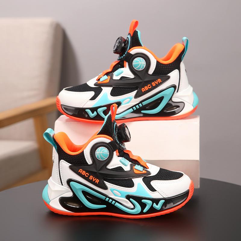 

Обувь для мальчиков, кроссовки для баскетбола для детей среднего и старшего возраста, новые профессиональные тренировочные кроссовки на весну и лето, нескользящая обувь с амортизацией 39 insole length about 24.9cm