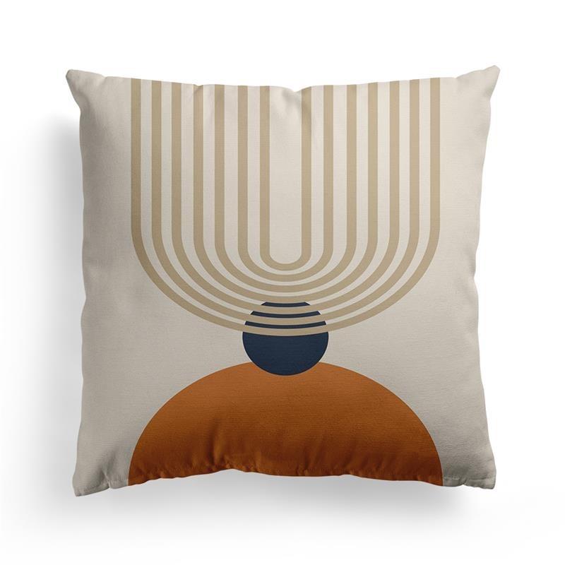 Orange Geometric Sofa Throw Pillow Cover Dormitory Decoration Office Living Room Home Pillow Cover