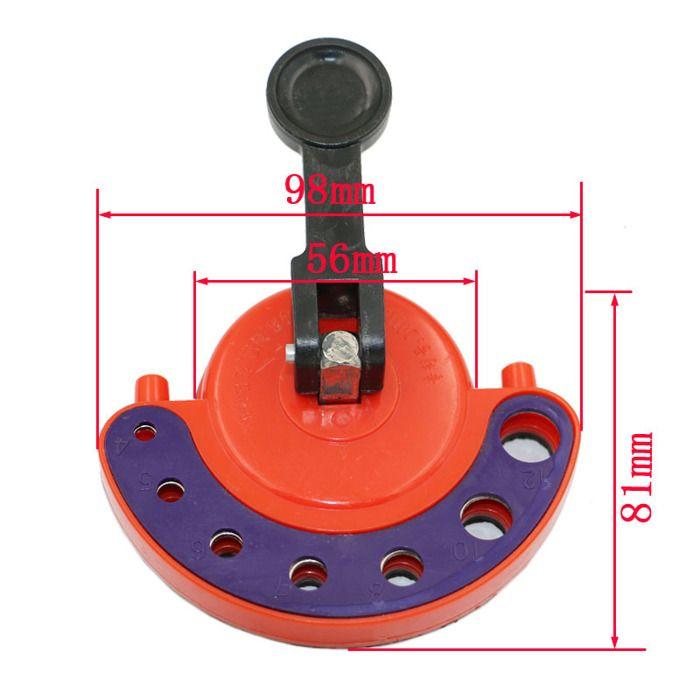AIMOONSA Guide de perçage à ventouse pour carrelage et verre - gabarit pour forets 4/5/6/7/8/10/12 mm
