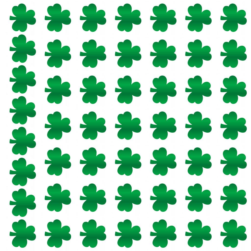 50Pieces Self Adhesive Shamrock Sticker Plant Decal Paper Texture Perfect for Patricks Day Party and Decorations