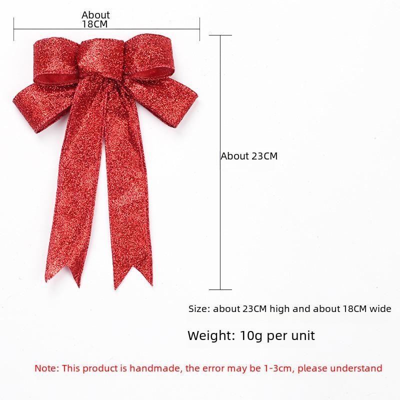 Gold Elegant 23cm Onion Powder Edged Bow Christmas Tree Decoration Ornament