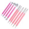 9Pcs DIY Acrylic Silicone Craving Pen Aluminum Tube Handle Pottery Clay Sculpture Tool #2