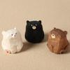 Handgeschnitzte Bärenfigur aus massivem Holz Mini Dekoration für Zuhause Kaffeetisch Geschenk für Tierkunstsammler