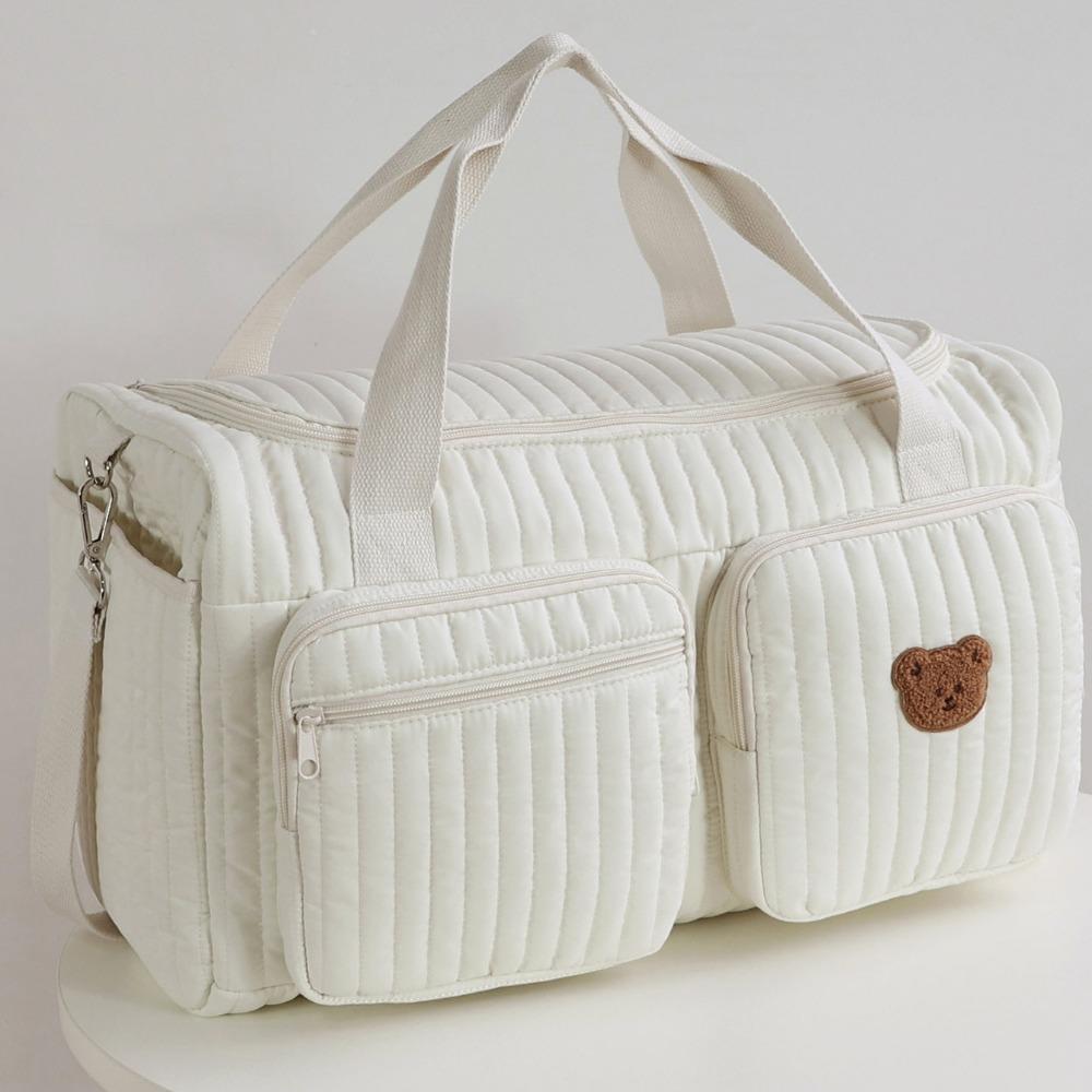 Little Bear Embroidered Mommy Bag Large Capacity Handbag  for Travel Outdoor