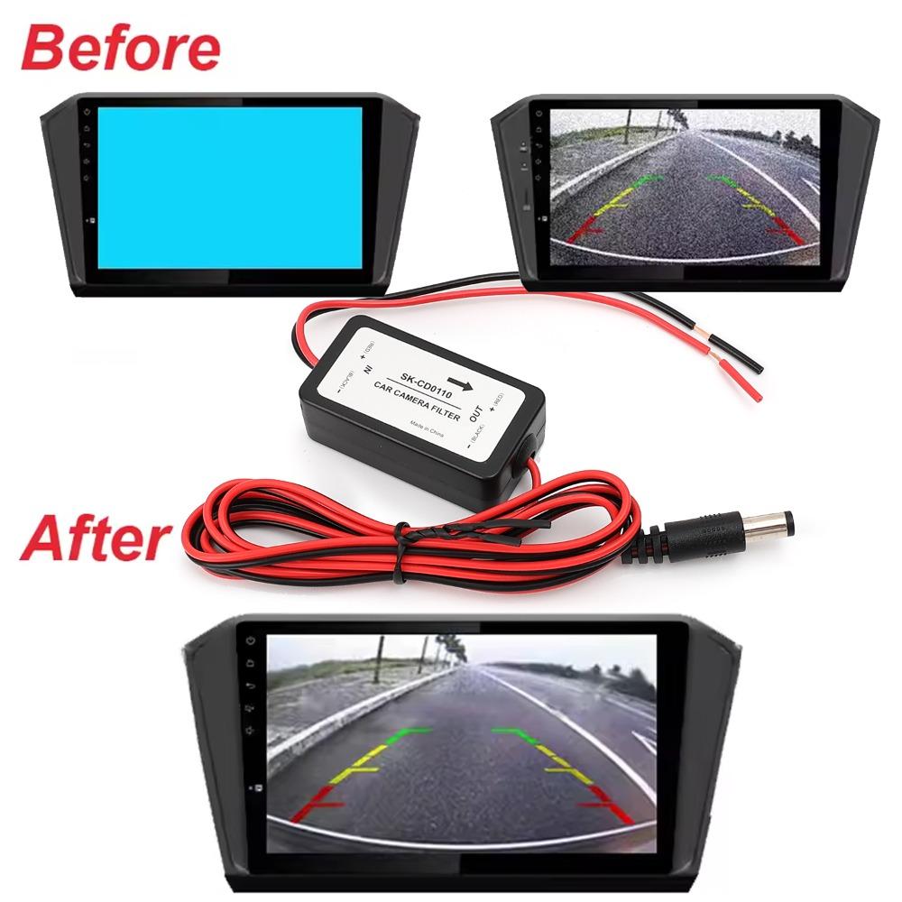 12V DC Car Rear View Rectifier Screen Interference Capacitor Filter Connector Car Camera Relay Regulator for Backup Car Camera