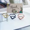 Office Memo Holder 10 Pcs Table Number Holders, Diamond Shape Photo Clips, Small Business Card Display Stands, Metal Place for Wedding Anniversary