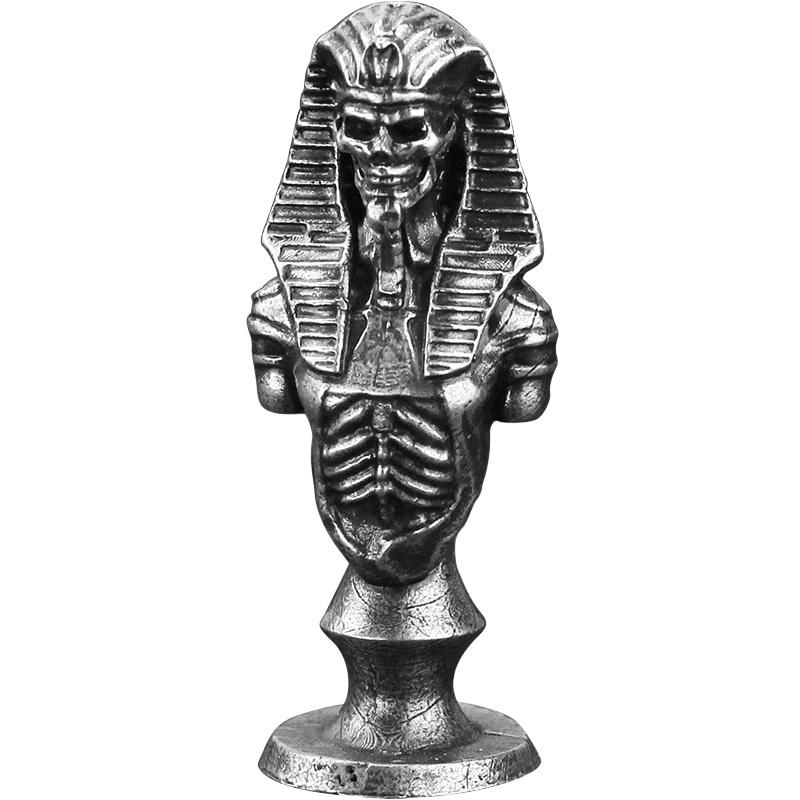 Solid Brass Metal Luxury Chess Pieces Set Ancient Egyptian Pharaoh Theme Vintage Desktop Decor for Men Gift Collection