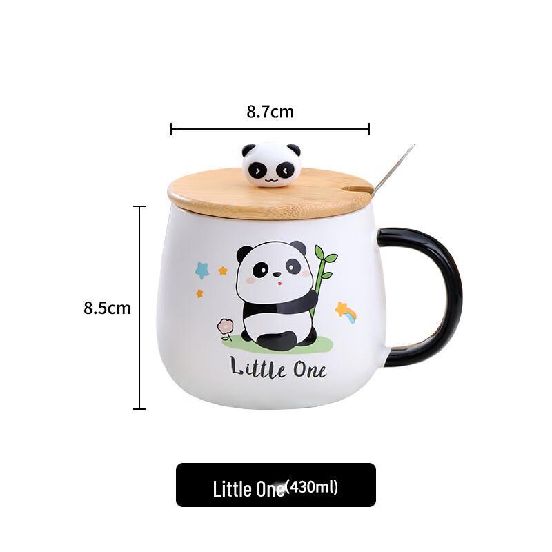 

ZISIZ Ceramic Mug with Lid and Spoon