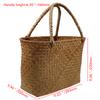 Seagrass Woven Basket Home Storage Organization Rattan Straw Flower Baskets With Handle Handmade Wicker Garden Succulent Handbag