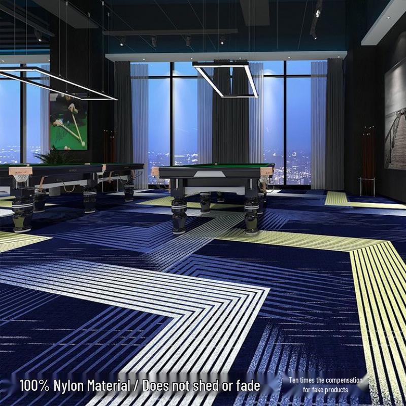 Billiard & Table Tennis Room Carpet - Full Coverage, Wear-Resistant, Flame Retardant, Soundproof