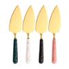 Butter Knife And Spatula Set with Ceramic Handle Stainless Steel Baking Turner for Butter Pizza Pastry Non-Stick Cake Cutter And Butter Spreader